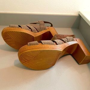 Dansko platform sandals.  Never worn! Brand new. SUPER comfy! Size 38 (7.5-8)